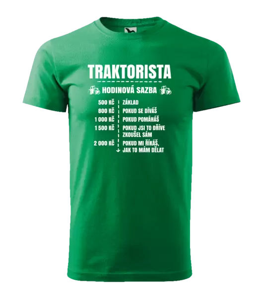 Pánské tričko Hodinová sazba - traktorista