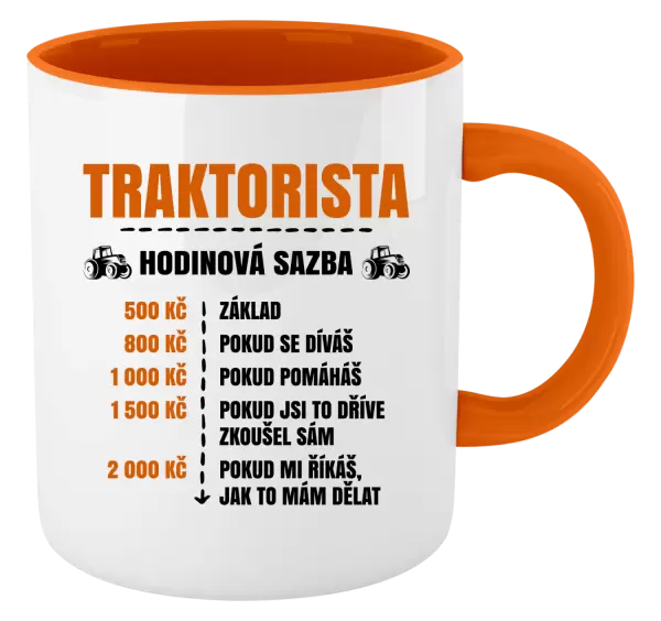 Hrnek Hodinová sazba - traktorista