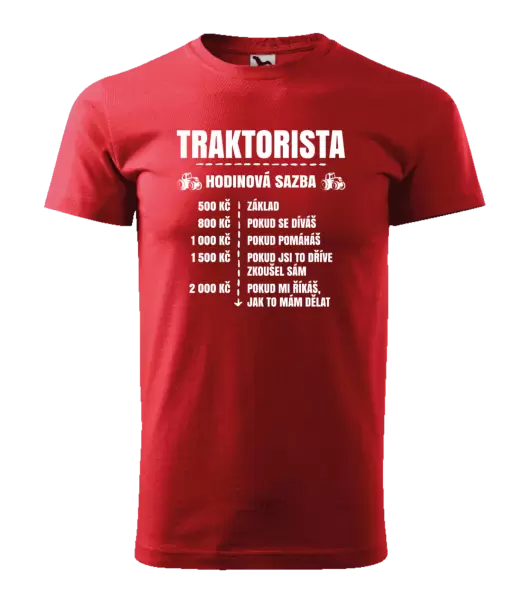 Pánské tričko Hodinová sazba - traktorista