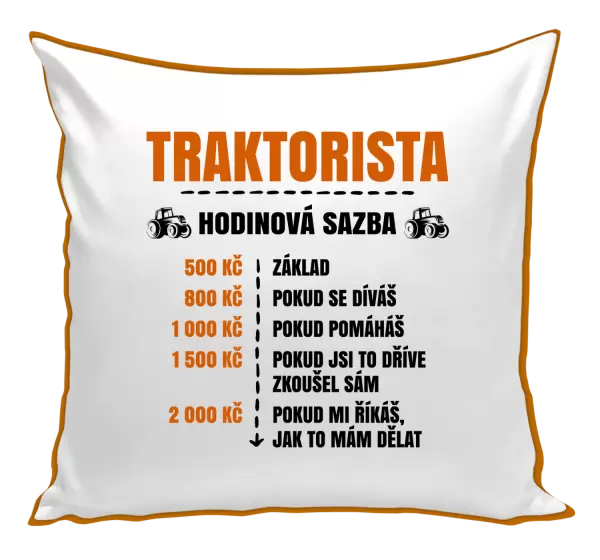 Polštář Hodinová sazba - traktorista