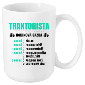 Hrnek Hodinová sazba - traktorista