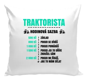 Polštář Hodinová sazba - traktorista