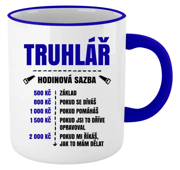 Hrnek Hodinová sazba - truhlář