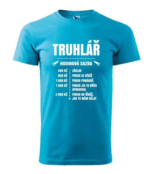 Pánské tričko Hodinová sazba - truhlář