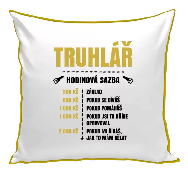 Polštář Hodinová sazba - truhlář