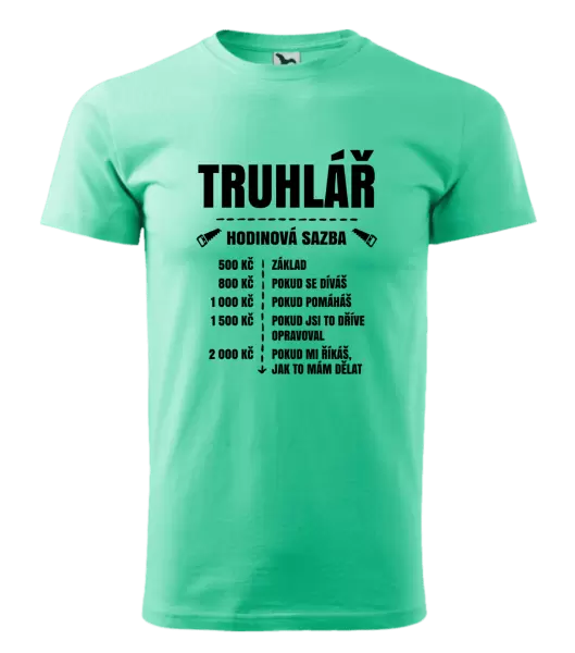 Pánské tričko Hodinová sazba - truhlář