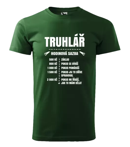Pánské tričko Hodinová sazba - truhlář