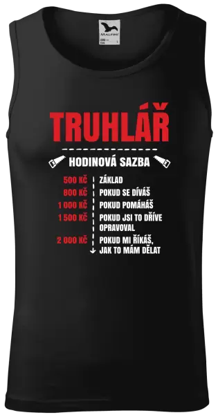 Pánské tílko Hodinová sazba - truhlář