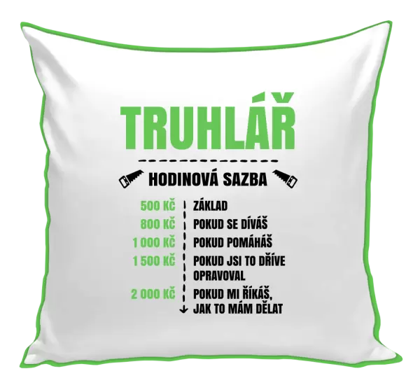 Polštář Hodinová sazba - truhlář