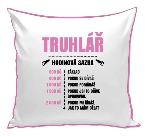 Polštář Hodinová sazba - truhlář