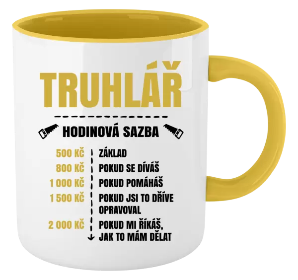 Hrnek Hodinová sazba - truhlář