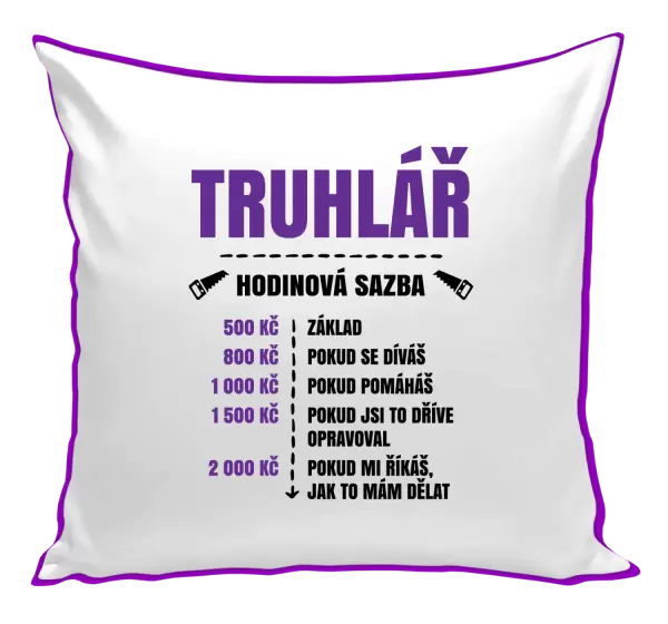Polštář Hodinová sazba - truhlář