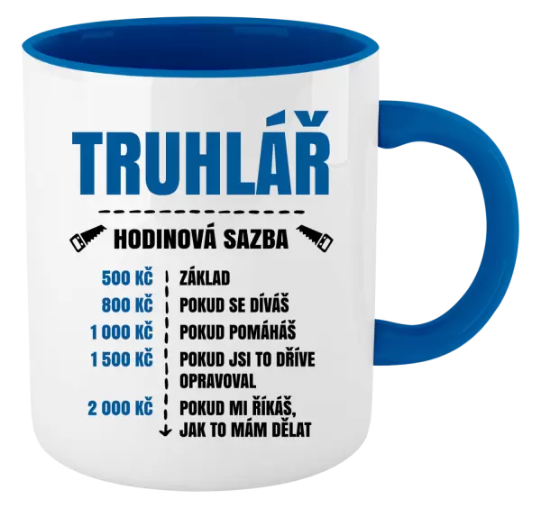 Hrnek Hodinová sazba - truhlář