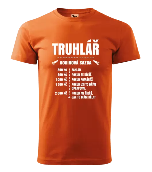 Pánské tričko Hodinová sazba - truhlář