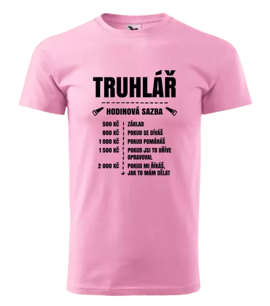 Pánské tričko Hodinová sazba - truhlář