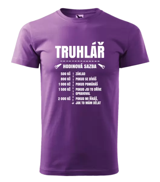 Pánské tričko Hodinová sazba - truhlář