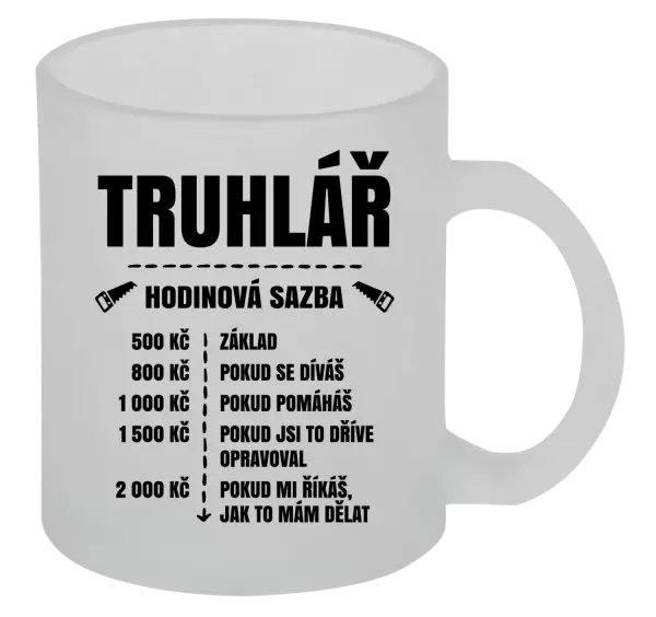 Hrnek Hodinová sazba - truhlář