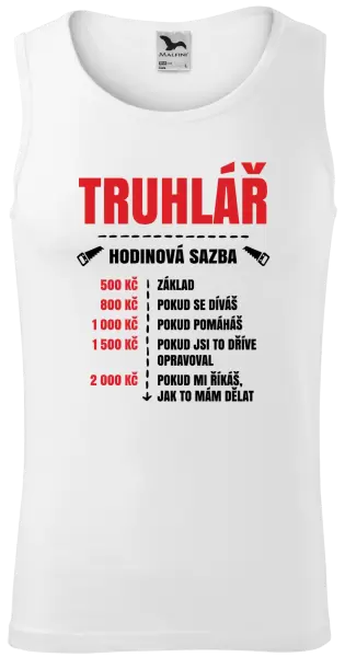 Pánské tílko Hodinová sazba - truhlář