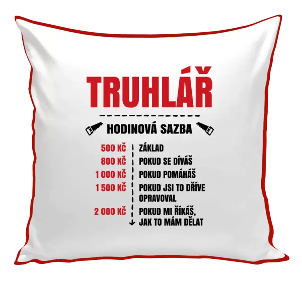 Polštář Hodinová sazba - truhlář