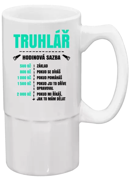 Půllitr Hodinová sazba - truhlář
