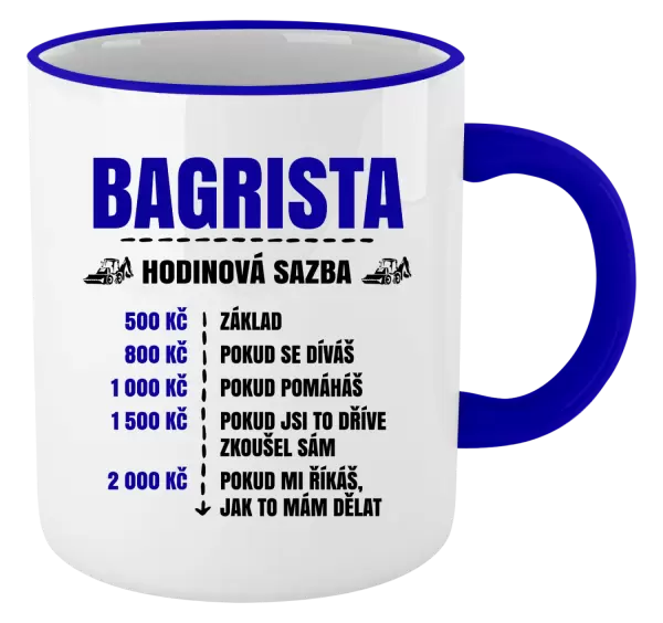 Hrnek Hodinová sazba - bagrista