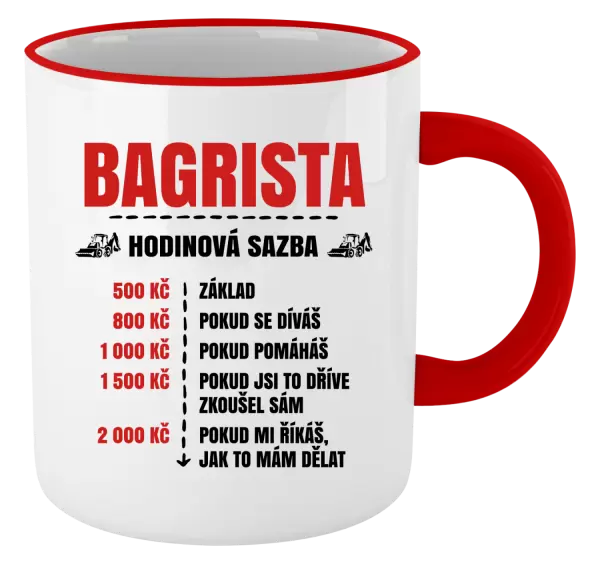 Hrnek Hodinová sazba - bagrista