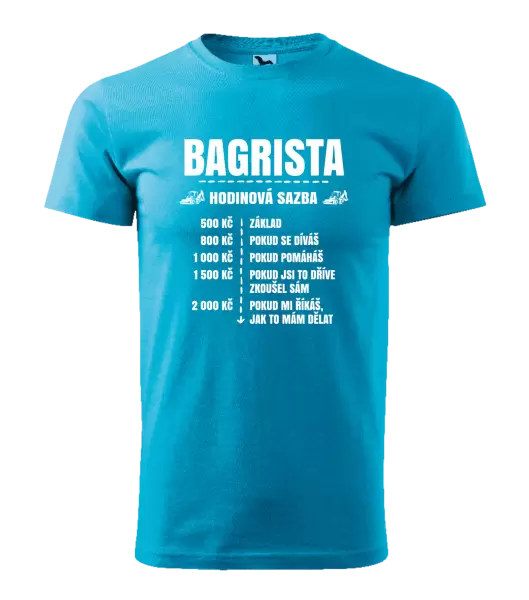 Pánské tričko Hodinová sazba - bagrista