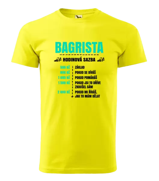 Pánské tričko Hodinová sazba - bagrista