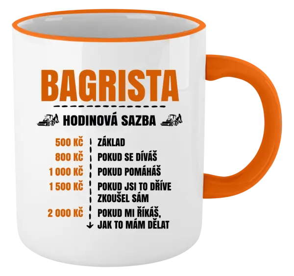 Hrnek Hodinová sazba - bagrista
