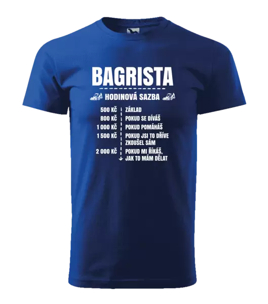 Pánské tričko Hodinová sazba - bagrista