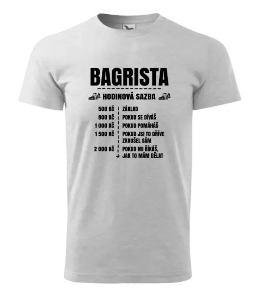 Pánské tričko Hodinová sazba - bagrista