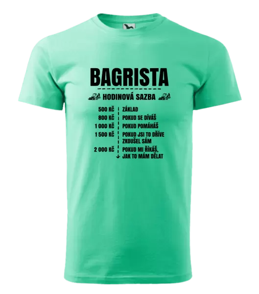 Pánské tričko Hodinová sazba - bagrista