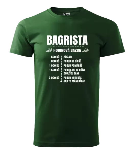 Pánské tričko Hodinová sazba - bagrista