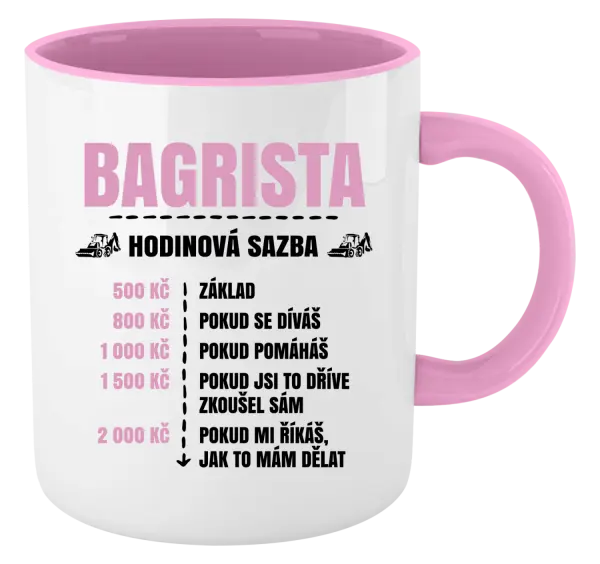 Hrnek Hodinová sazba - bagrista