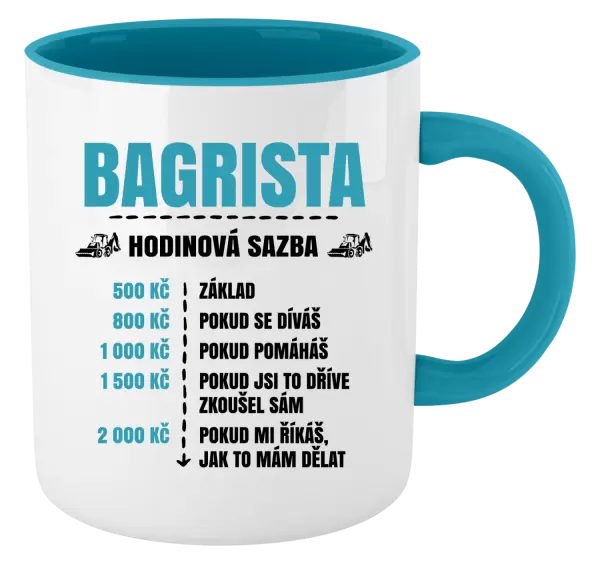 Hrnek Hodinová sazba - bagrista