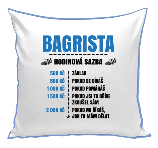 Polštář Hodinová sazba - bagrista