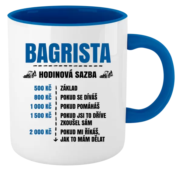Hrnek Hodinová sazba - bagrista