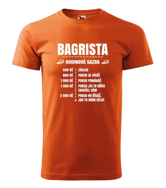Pánské tričko Hodinová sazba - bagrista