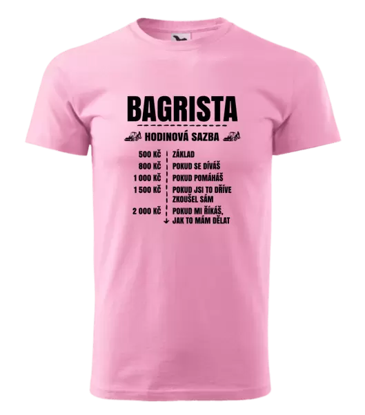 Pánské tričko Hodinová sazba - bagrista