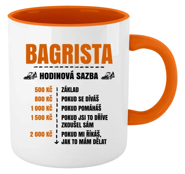 Hrnek Hodinová sazba - bagrista