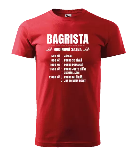 Pánské tričko Hodinová sazba - bagrista
