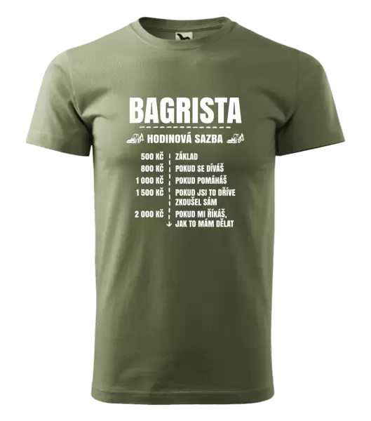 Pánské tričko Hodinová sazba - bagrista