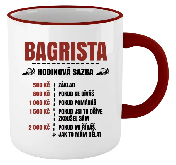 Hrnek Hodinová sazba - bagrista