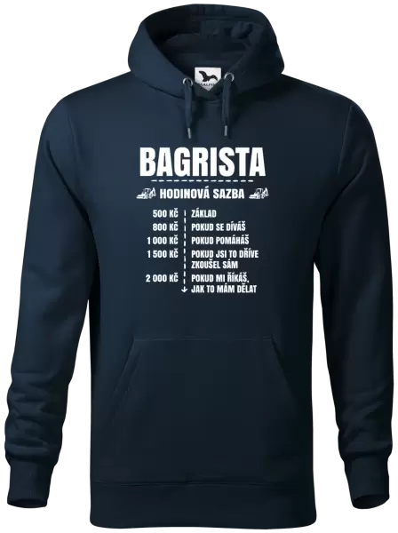 Pánská mikina Hodinová sazba - bagrista