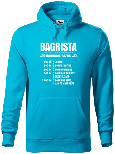 Pánská mikina Hodinová sazba - bagrista