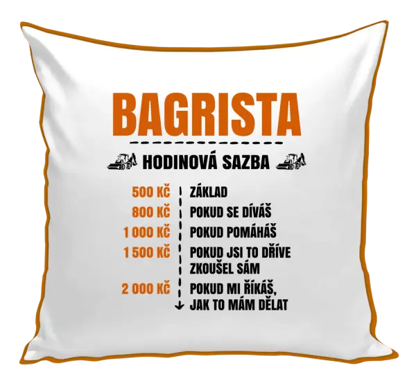 Polštář Hodinová sazba - bagrista