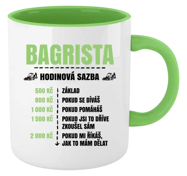 Hrnek Hodinová sazba - bagrista