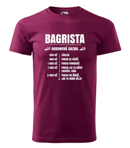 Pánské tričko Hodinová sazba - bagrista