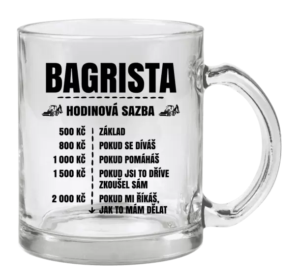 Hrnek Hodinová sazba - bagrista