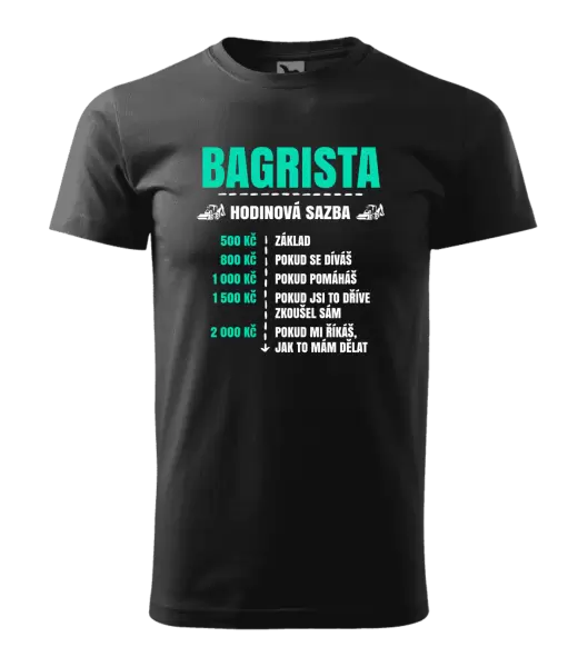 Pánské tričko Hodinová sazba - bagrista